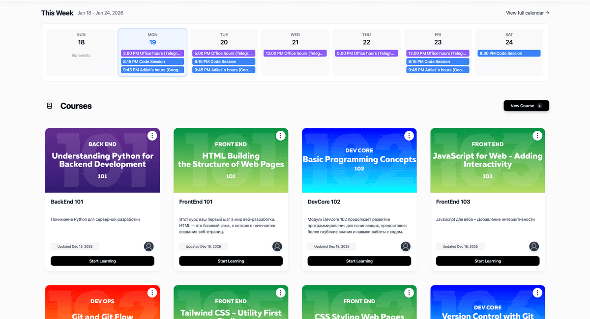 Devtx Learning Platform